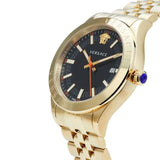 Versace Quartz Black Dial Gold Steel Strap Watch For Men - VEVK01221 Buy Now By Versace