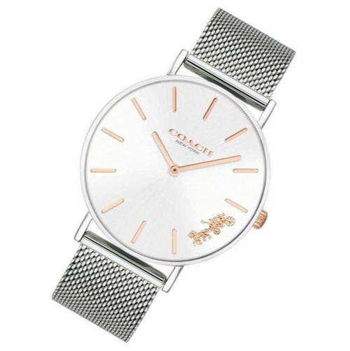 Coach Perry White Dial Silver Mesh Bracelet Watch for Women - 14503124 Buy Now By Coach