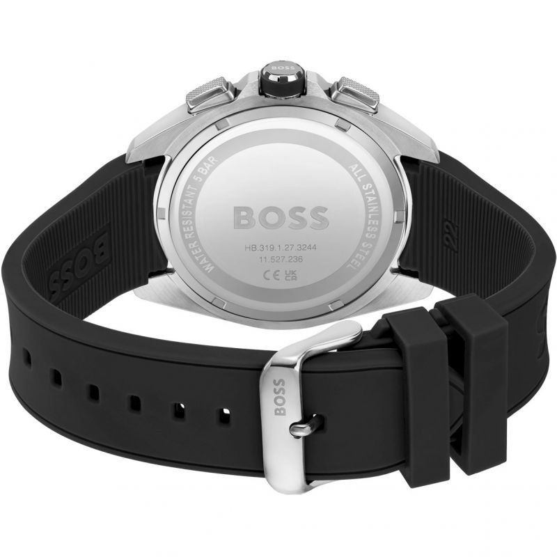Hugo Boss Volane Grey Dial Black Silicone Strap Watch for Men - 1513953 Buy Now By Hugo Boss