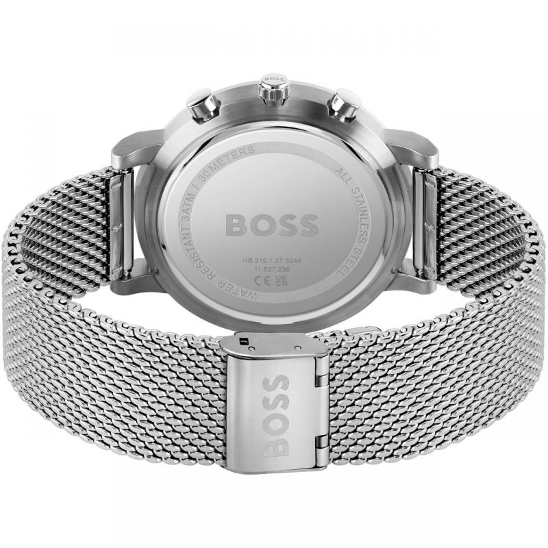 Hugo Boss Integrity Grey Dial Silver Mesh Bracelet Watch for Men - 1513807 Buy Now By Hugo Boss