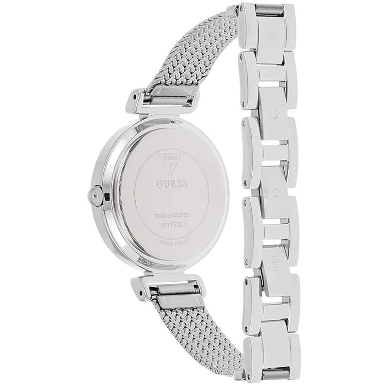 Guess Quartz Silver Dial Silver Mesh Bracelet Watch For Women - W1152L1 Buy Now By Guess