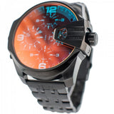 Diesel Uber Chief Chronograph Red Dial Black Steel Strap Watch For Men - DZ7373 Buy Now By Diesel