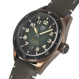 Tag Heuer Autavia Calibre 5 Automatic Olive Green Dial Green Leather Strap Watch for Men - WBE5190.FC8268 Buy Now By Tag Heuer