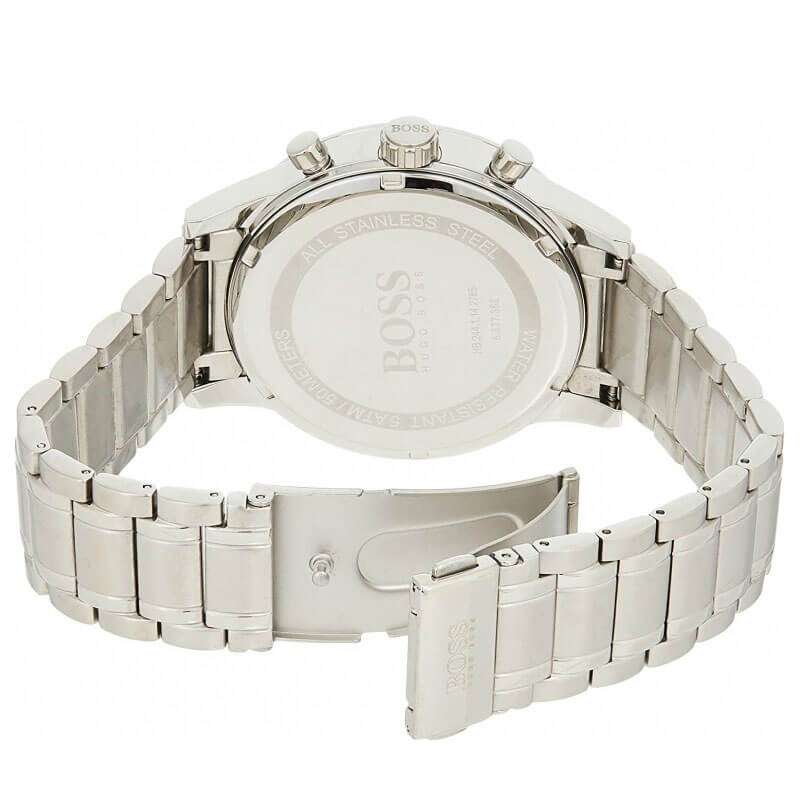 Hugo Boss Aeroliner Chronograph White Dial Silver Steel Strap Watch for Men - 1513182 Buy Now By Hugo Boss