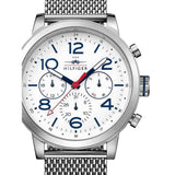 Tommy Hilfiger Jake Quartz White Dial Silver Mesh Bracelet Watch for Men - 1791233 Buy Now By Tommy Hilfiger