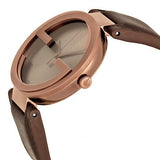 Gucci Interlocking Iconic Brown Dial Brown Leather Strap Watch For Women - YA133207 Buy Now By Gucci