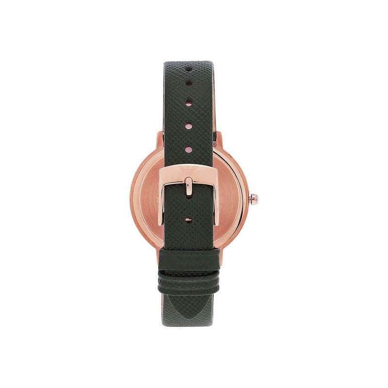 Emporio Armani Mother of Pearl Dial Green Leather Strap Watch For Women - AR11150 Buy Now By Emporio Armani