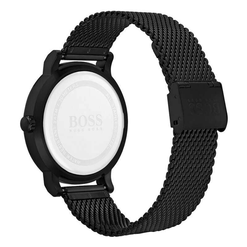 Hugo Boss Oxygen Black Dial Black Mesh Bracelet Watch for Men - 1513636 Buy Now By Hugo Boss