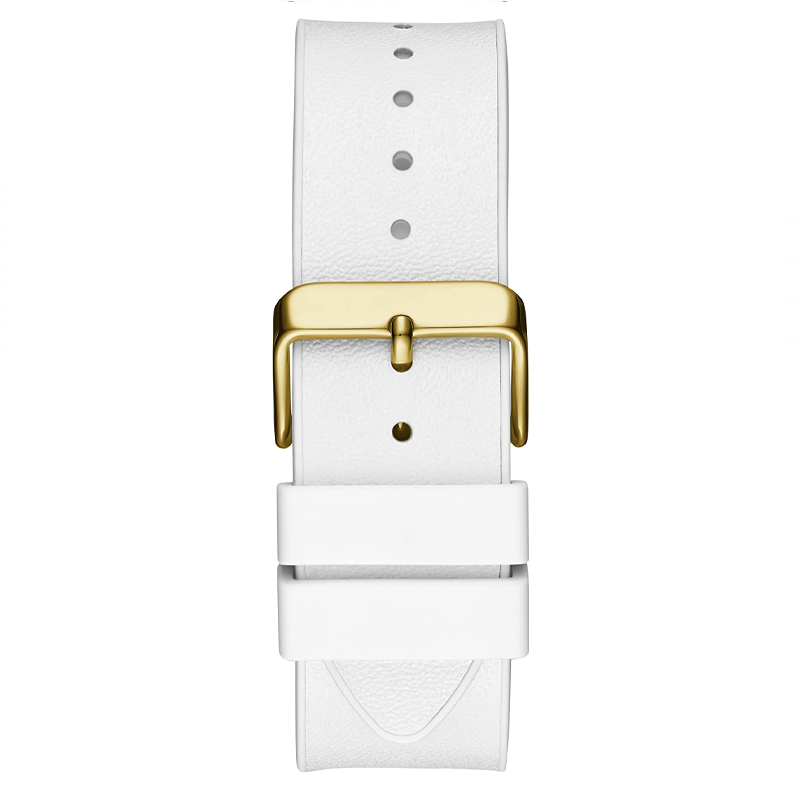 Guess Phoenix Multifunction Gold Dial White Leather Strap Watch for Men - GW0202G6 Buy Now By Guess