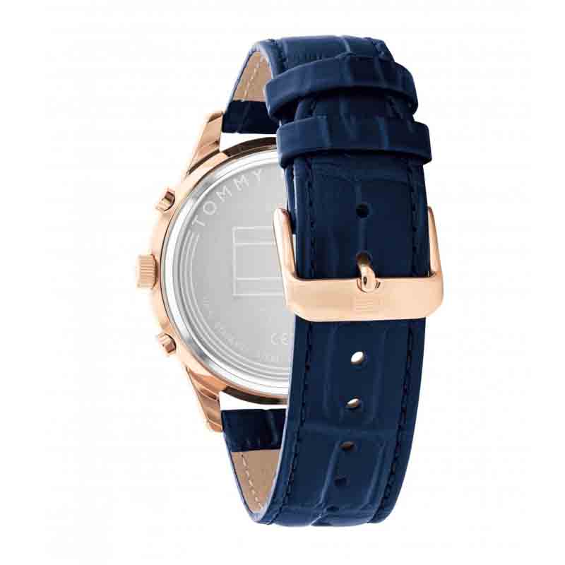 Tommy Hilfiger Weston Chronograph Blue Dial Blue Leather Strap Watch For Men - 1710503 Buy Now By Tommy Hilfiger
