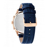 Tommy Hilfiger Weston Chronograph Blue Dial Blue Leather Strap Watch For Men - 1710503 Buy Now By Tommy Hilfiger