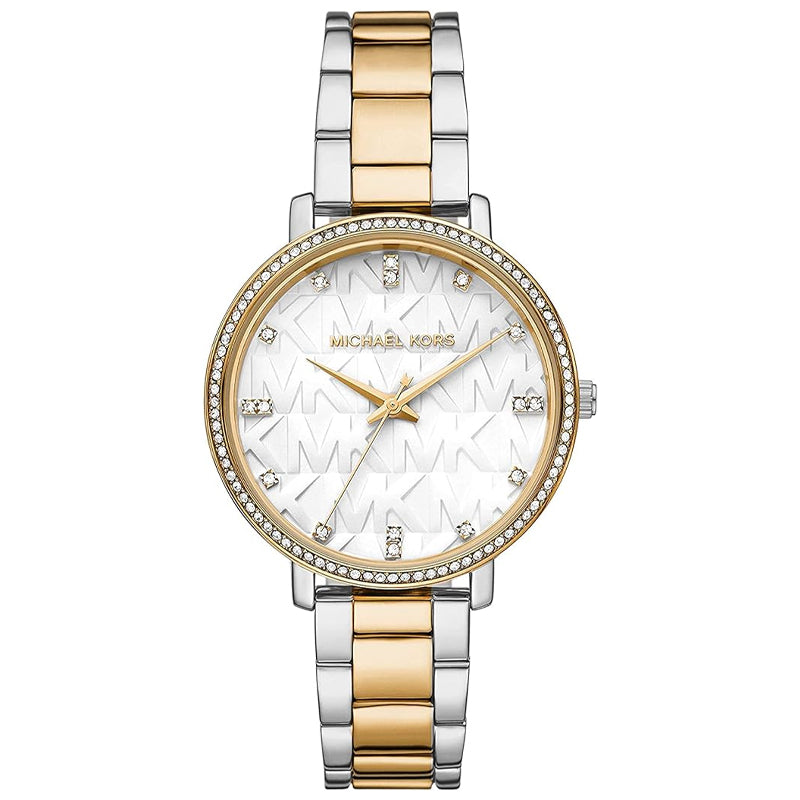 Michael Kors Pyper Three Hand White Dial Two Tone Steel Strap Watch For Women - MK4595 Buy Now By Michael Kors