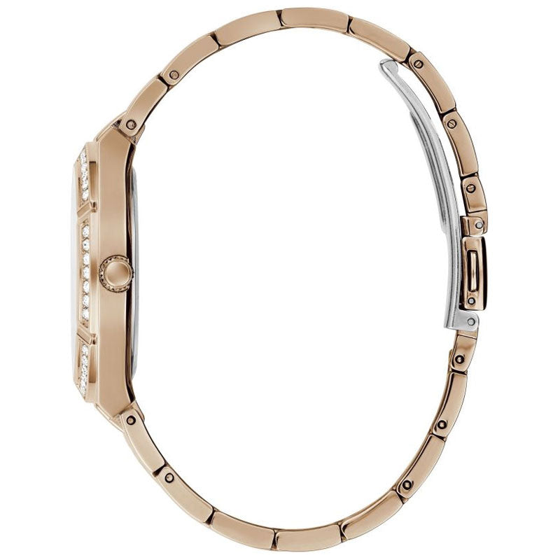 Guess Cosmo Diamonds Silver Dial Rose Gold Steel Strap Watch For Women - GW0033L3 Buy Now By Guess