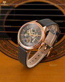 Fossil Suitor Mechanical Grey Dial Grey Leather Strap Watch for Women - BQ3265 Buy Now By Fossil