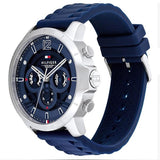 Tommy Hilfiger Luca Chronograph Blue Dial Blue Silicone Strap Watch For Men - 1710489 Buy Now By Tommy Hilfiger
