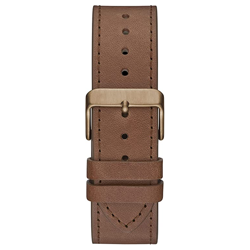 Guess Analog Multifunction White Dial Brown Leather Strap Watch for Men - GW0262G3 Buy Now By Guess