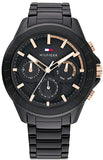 Tommy Hilfiger Aiden Chronograph Black Dial Black Steel Strap Watch For Men - 1791858 Buy Now By Tommy Hilfiger