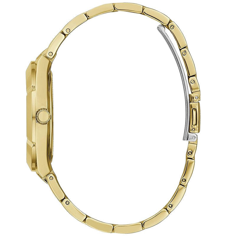Guess Crystalline Diamonds Gold Dial Gold Steel Strap Watch for Women - GW0114L2 Buy Now By Guess