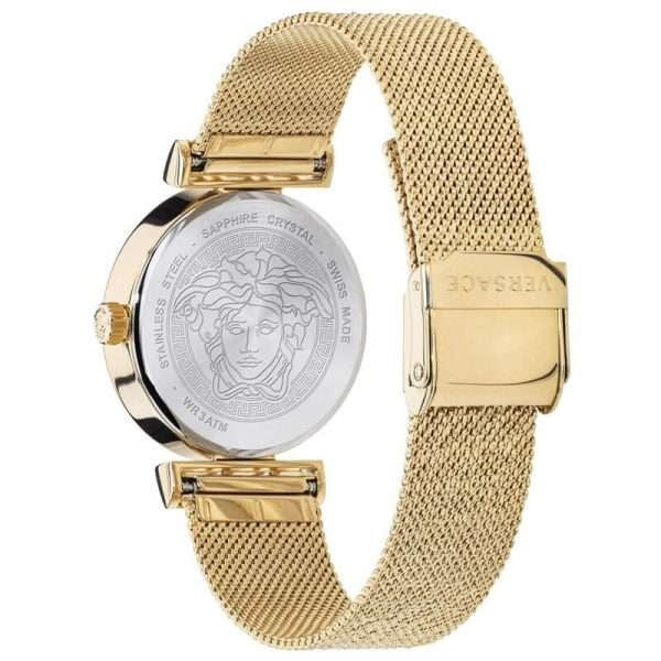 Versace Meander Black Dial Gold Mesh Bracelet Watch for Women - VELW00720 Buy Now By Versace