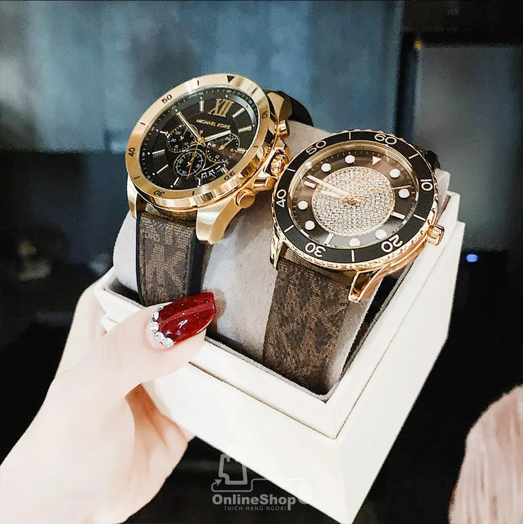 Michael Kors Brecken Chronograph Black Dial Brown Leather Strap Watch For Men - MK8849 Buy Now By Michael Kors