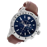 Versace Casual Chronograph Blue Dial Brown Leather Strap Watch for Men - VERG002-18 Buy Now By Versace