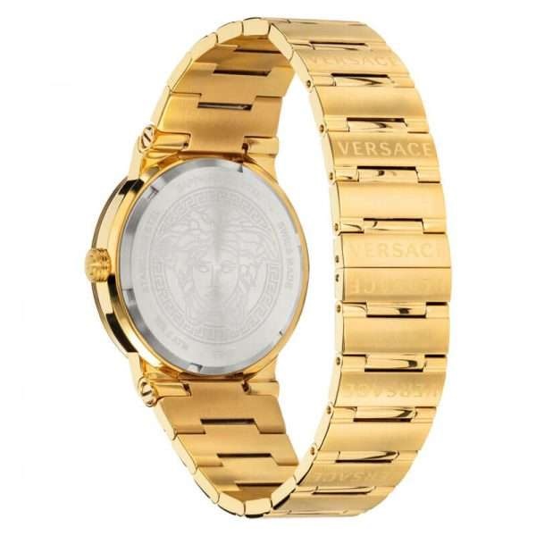Versace Greca Black Dial Gold Steel Strap Watch for Women - VEVH00820 Buy Now By Versace