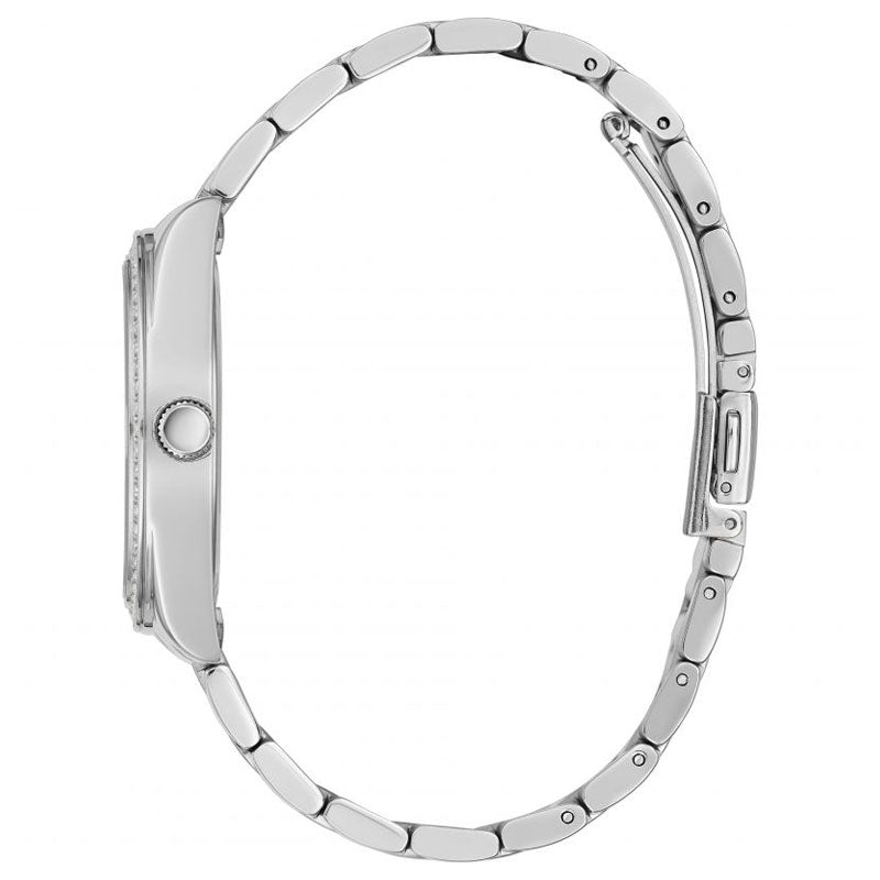 Guess Luna Diamonds Blue Dial Silver Steel Strap Watch for Women - GW0307L1 Buy Now By Guess