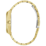 Guess Luna Diamonds Black Dial Gold Steel Strap Watch for Women - GW0307L2 Buy Now By Guess