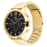 Tommy Hilfiger Luca Chronograph Black Dial Gold Steel Strap Watch For Men - 1710511 Buy Now By Tommy Hilfiger