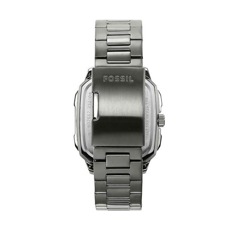 Fossil Inscription Multifunction Silver Dial Grey Steel Strap Watch for Men - BQ2657 Buy Now By Fossil