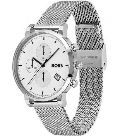 Hugo Boss Skymaster White Dial Silver Mesh Bracelet Watch for Men - 1513933 Buy Now By Hugo Boss