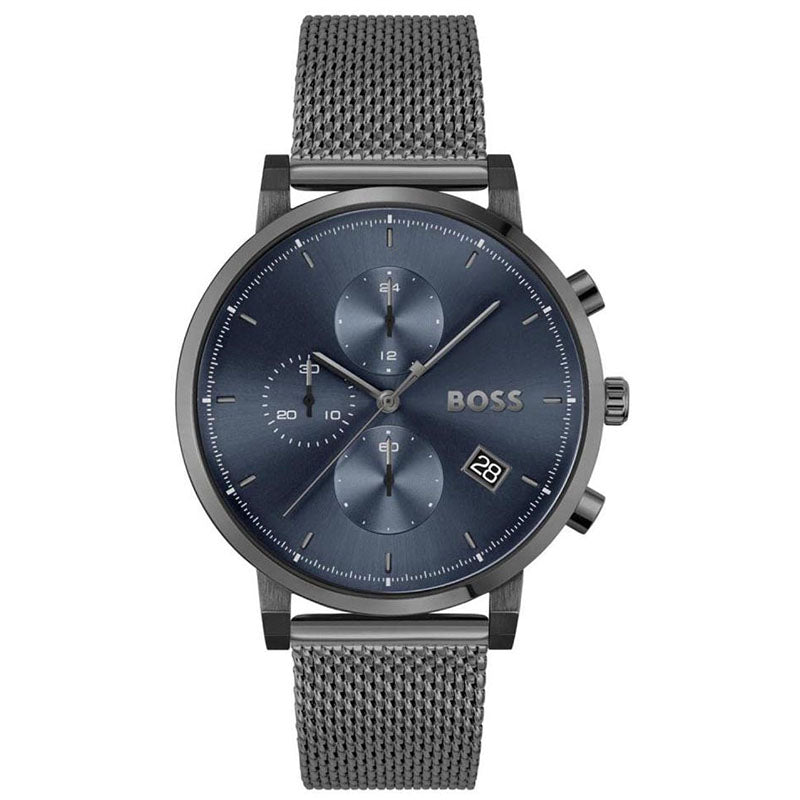 Hugo Boss Skymaster Chronograph Grey Dial Grey Mesh Bracelet Watch for Men - 1513934 Buy Now By Hugo Boss