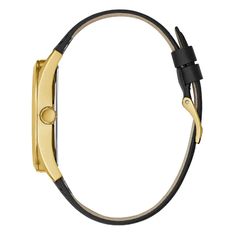 Guess Multifunction Chronograph Green Dial Black Leather Strap Watch For Men - GW0389G7 Buy Now By Guess