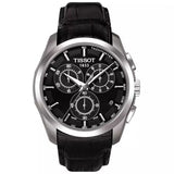Tissot T Classic Couturier Chronograph Black Dial Black Leather Strap Watch For Men - T035.617.16.051.00 Buy Now By Tissot