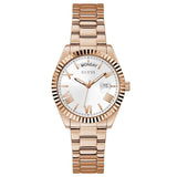 Guess Luna White Dial Rose Gold Steel Strap Watch for Women - GW0308L3 Buy Now By Guess