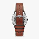 Fossil Forrester Luggage Automatic Skeleton Blue Dial Brown Leather Strap Watch for Men - ME3179 Buy Now By Fossil