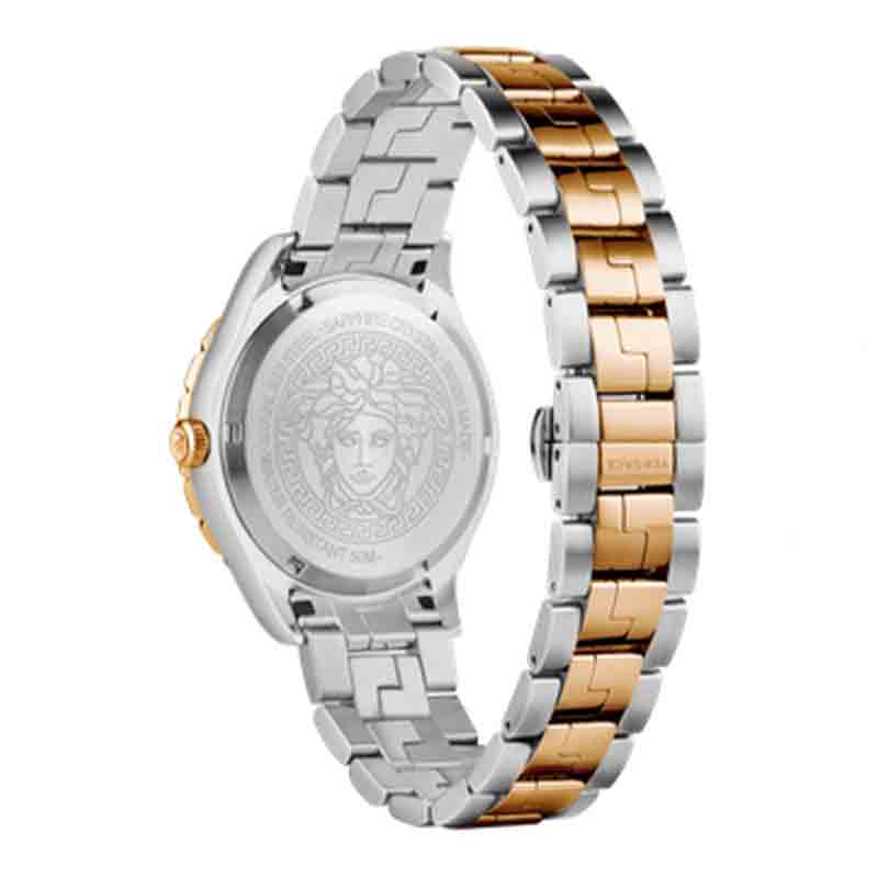 Versace Hellenyium GMT Blue Dial Two Tone Steel Strap Watch for Men - V11060017 Buy Now By Versace