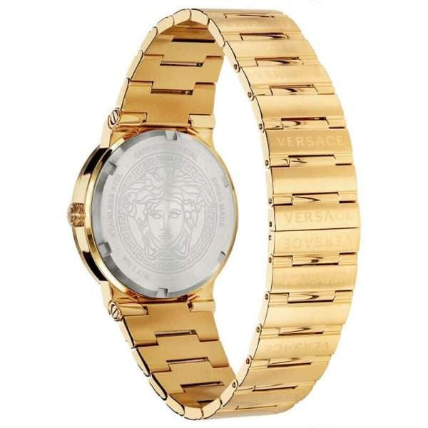 Versace Greca Silver Dial Gold Steel Strap Watch for Men - VEVI00520 Buy Now By Versace