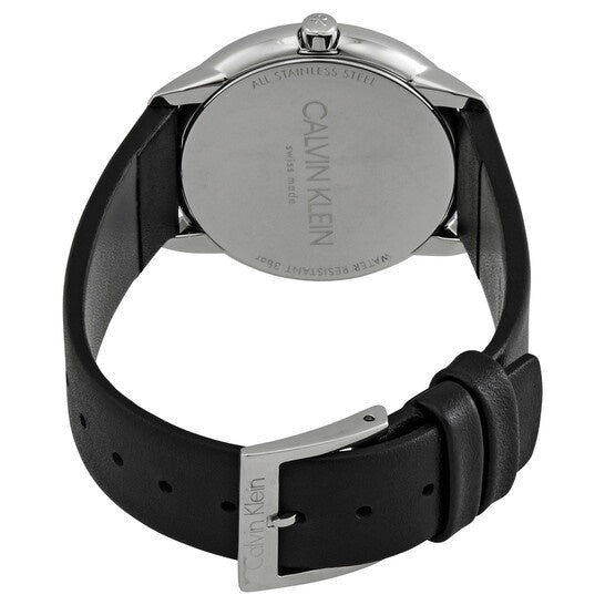 Calvin Klein Minimal Black Dial Black Leather Strap Watch for Men - K3M221CS Buy Now By Calvin Klein