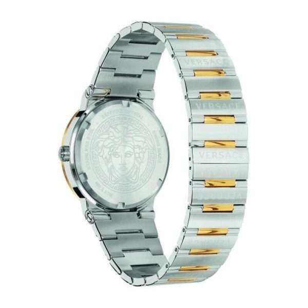 Versace Greca Silver Dial Two Tone Steel Strap Watch for Men - VEVI00320 Buy Now By Versace