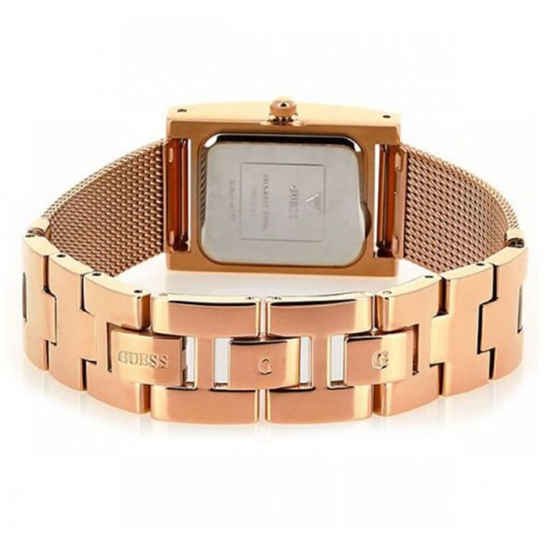 Guess Nouveau Diamonds Rose Gold Dial Rose Gold Mesh Bracelet Watch for Women - W0127L3 Buy Now By Guess