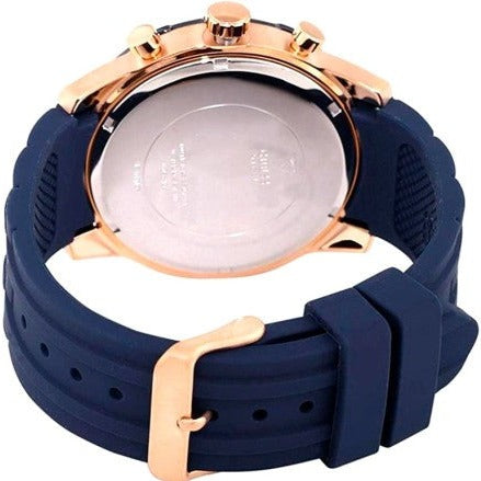 Guess Caliber Chronograph White Dial Blue Silicone Strap Watch for Men - W0864G5 Buy Now By Guess