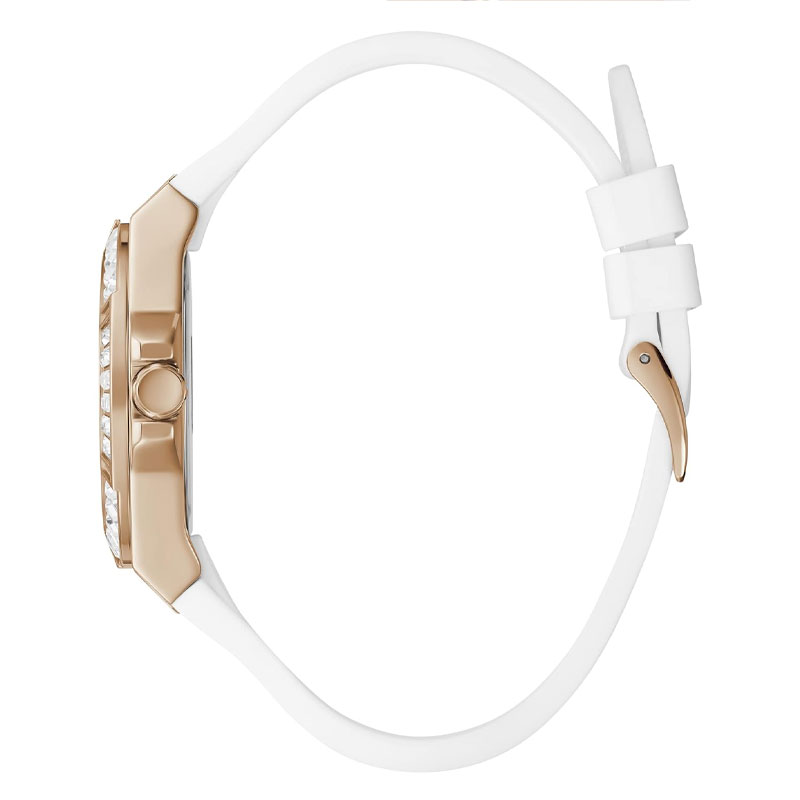 Guess Venus Diamonds White Dial White Rubber Strap Watch for Women - GW0118L4 Buy Now By Guess