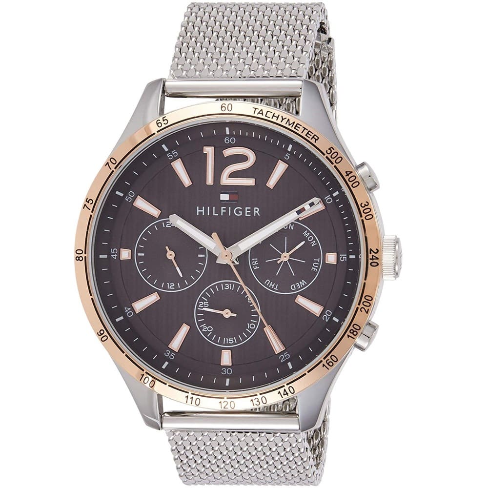 Tommy Hilfiger Gavin Chronograph Quartz Grey Dial Silver Mesh Bracelet Watch for Men - 1791466 Buy Now By Tommy Hilfiger