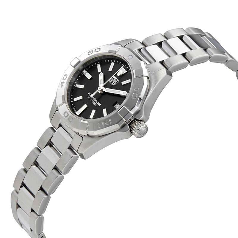 Tag Heuer Aquaracer Quartz Black Dial Silver Steel Strap Watch for Women - WBD1410.BA0741 Buy Now By Tag Heuer