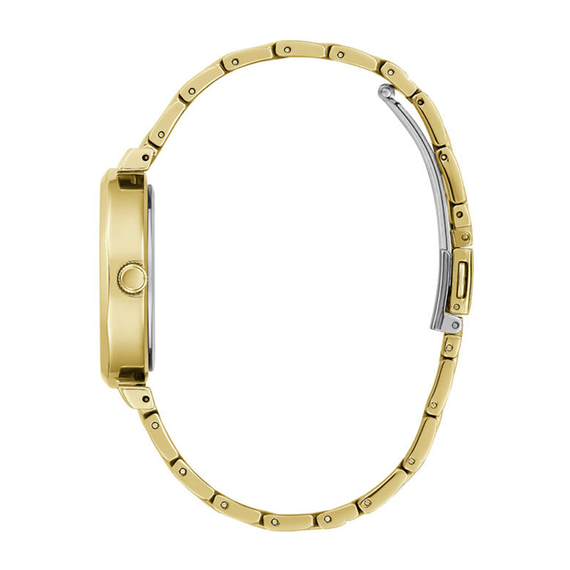 Guess Rumour Quartz Gold Dial Gold Steel Strap Watch For Women - GW0613L2 Buy Now By Guess