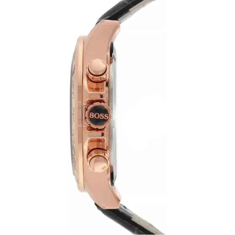 Hugo Boss Ikon Black Dial Black Leather Strap Watch for Men - 1513179 Buy Now By Hugo Boss