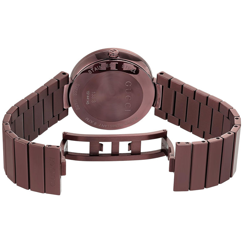 Gucci Interlocking G Quartz Brown Dial Brown Steel Strap Watch for Women - YA133317 Buy Now By Gucci