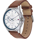 Tommy Hilfiger Multi Function Quartz White Dial Brown Leather Strap Watch for Men - 1791614 Buy Now By Tommy Hilfiger