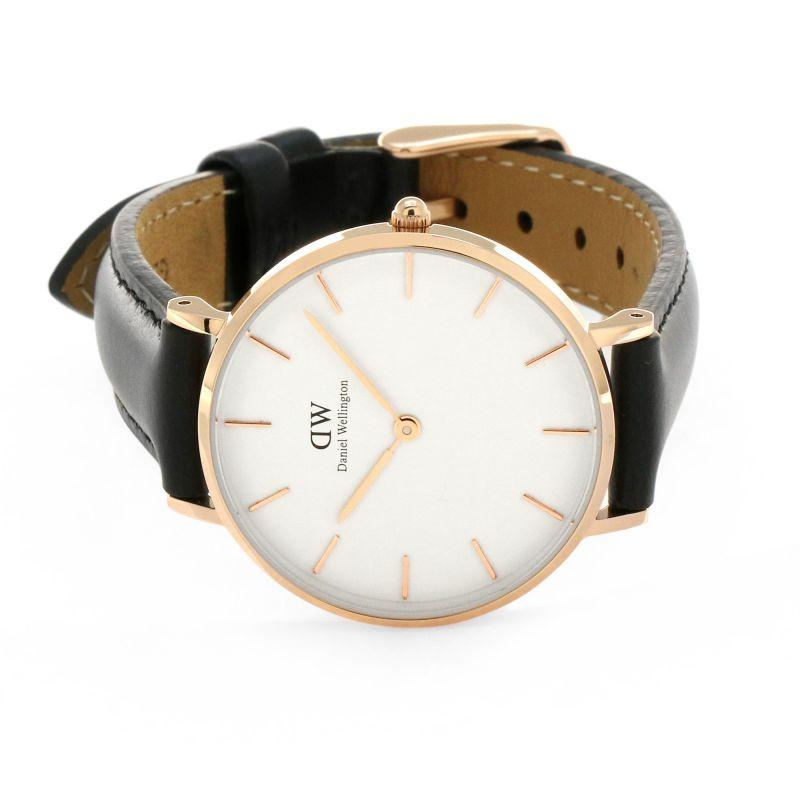 Daniel Wellington Petite Sheffield White Dial Black Leather Strap Watch For Women - DW00100174 Buy Now By Daniel Wellington